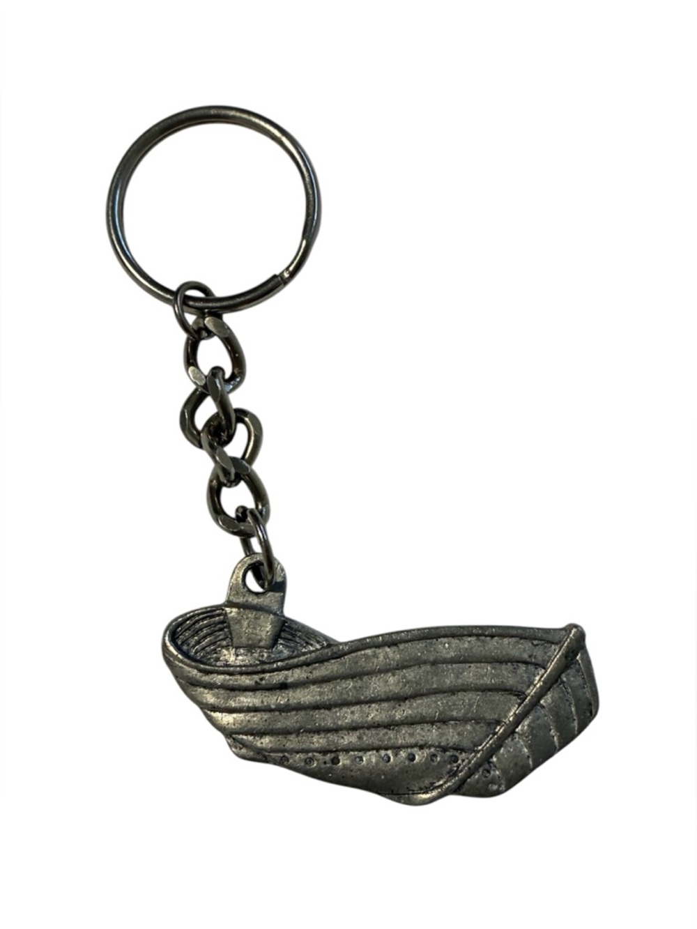 VINTAGE PEWTER BOAT KEYCHAIN 1997 SEAGULL PEWTER NOVA SCOTIA UNISEX